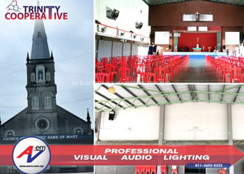Church of Holy Name of Mary loudspeaker system for congregation hall