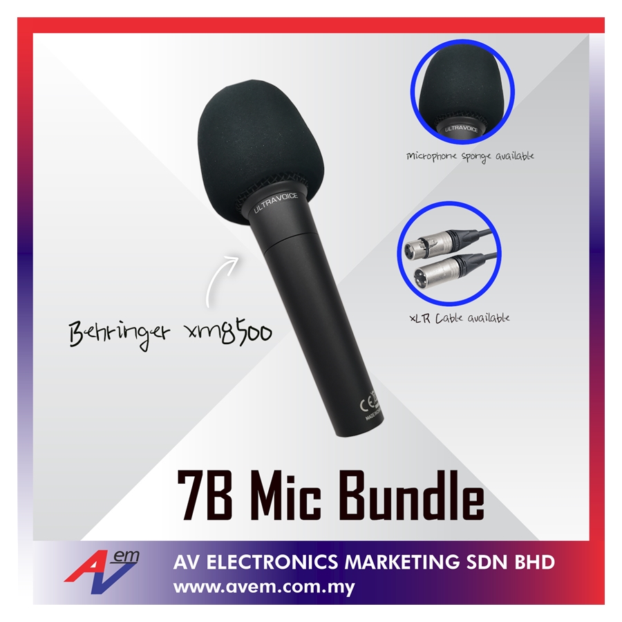 7B Mic Bundle, Dynamic Cardioid Vocal Microphone XM8500 + XLR CABLE ...